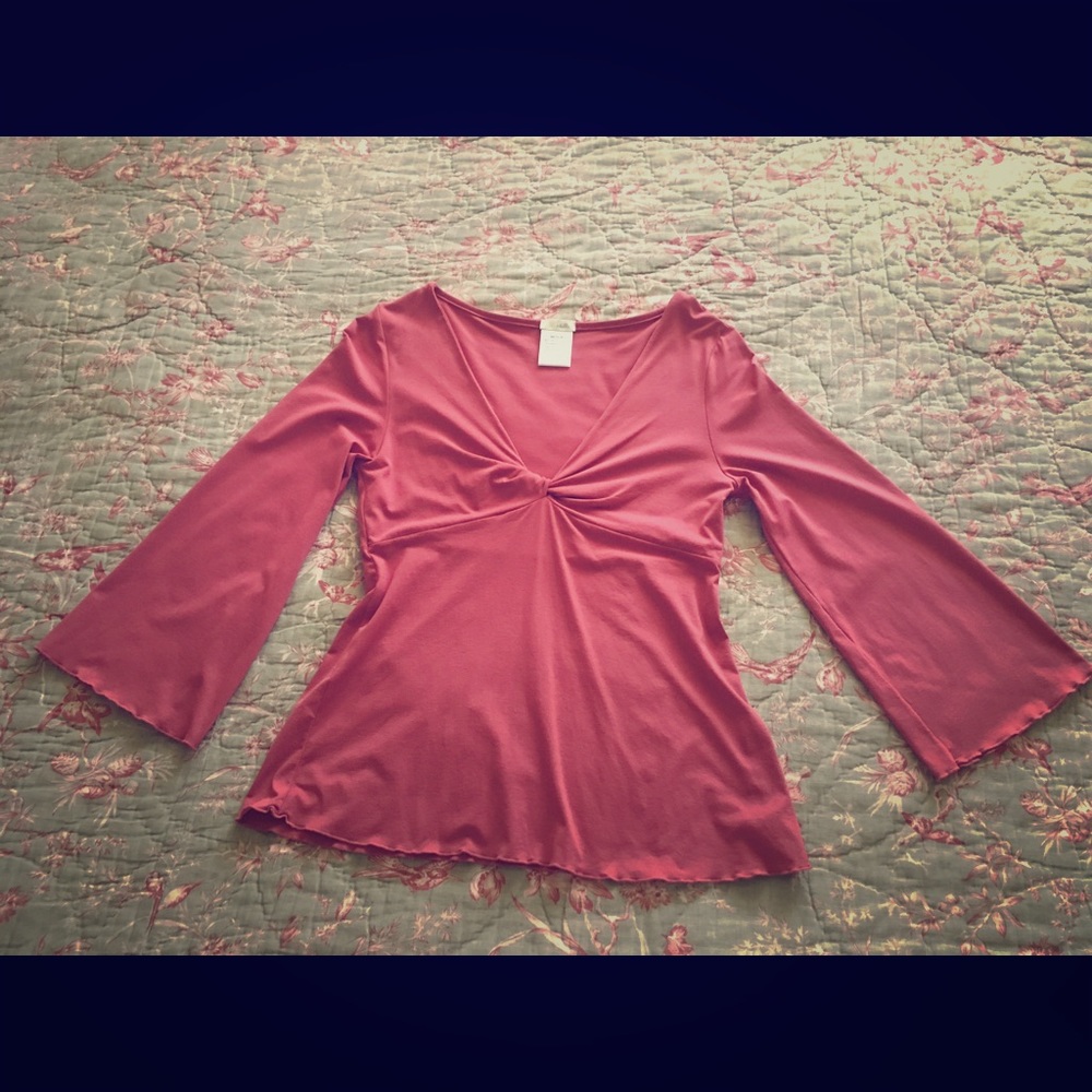 Anthropology burnt orange retro top